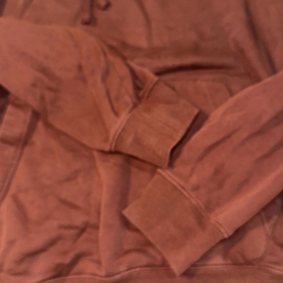 Nike Men's Rust Brown/ Maroon Hoodie Sweatshirt Pull over Large with pocket - Picture 4 of 6